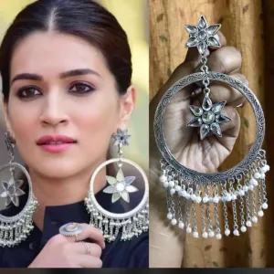 Exquisite Big Size Mirror Design Kriti Sanon Earrings