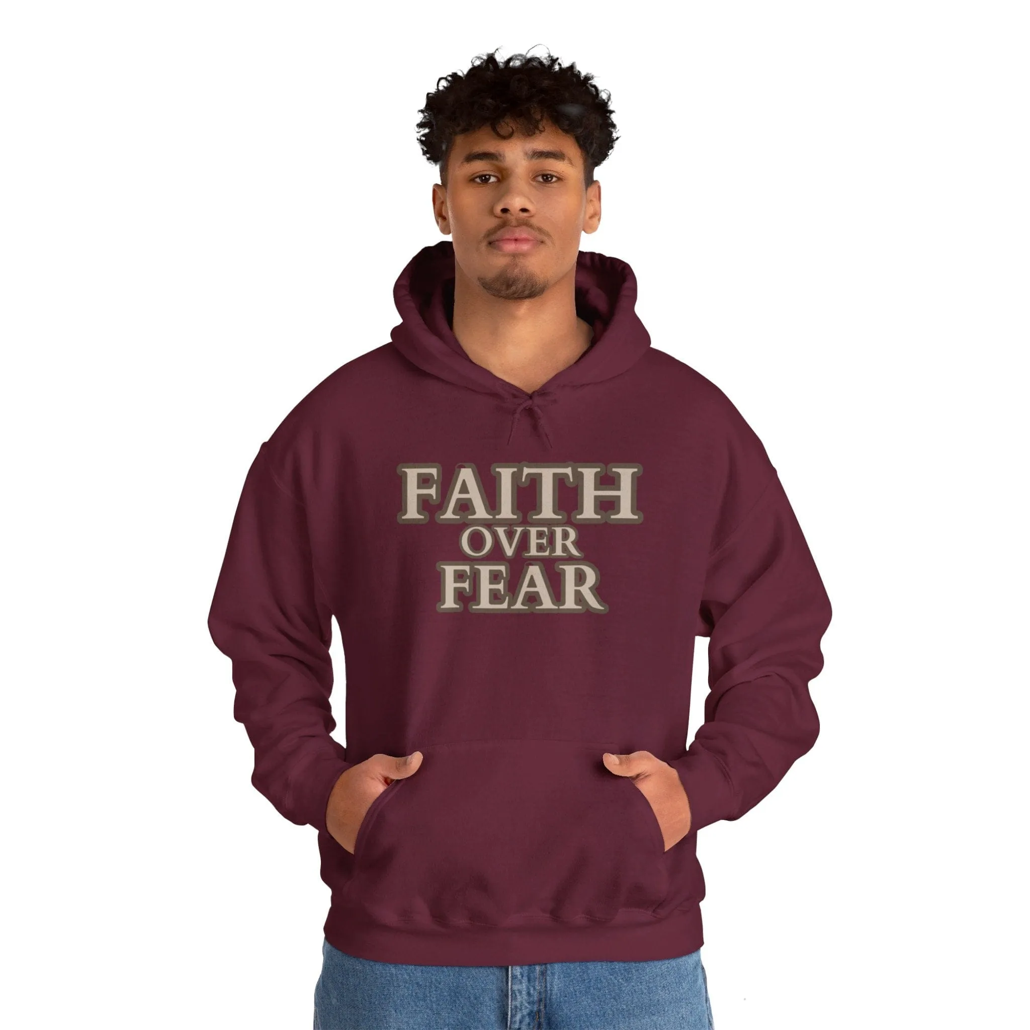 Faith Over Fear Unisex Heavy Blend™ Hooded Sweatshirt