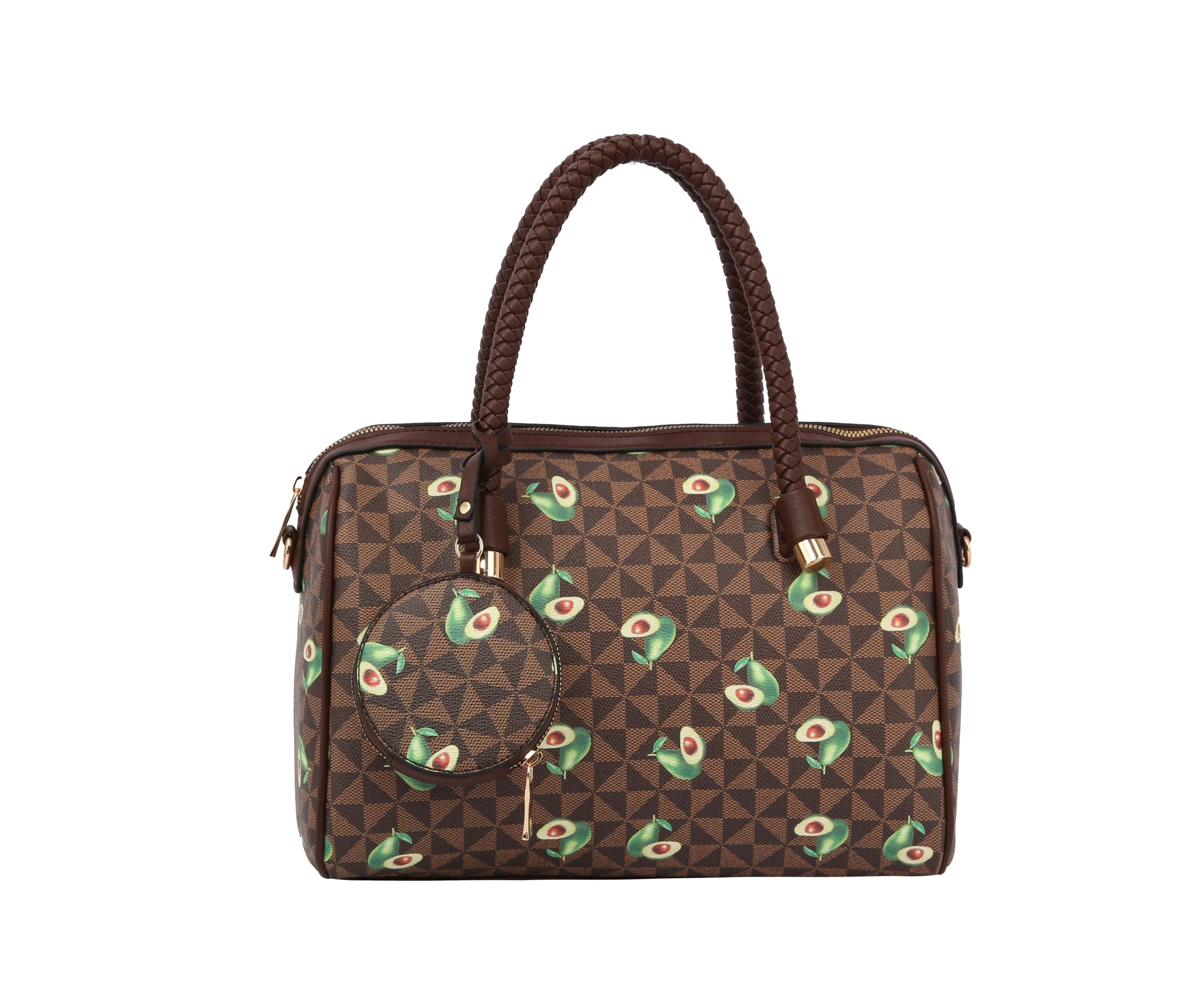 Fashion Monogram Avocado Satchel with Wallet