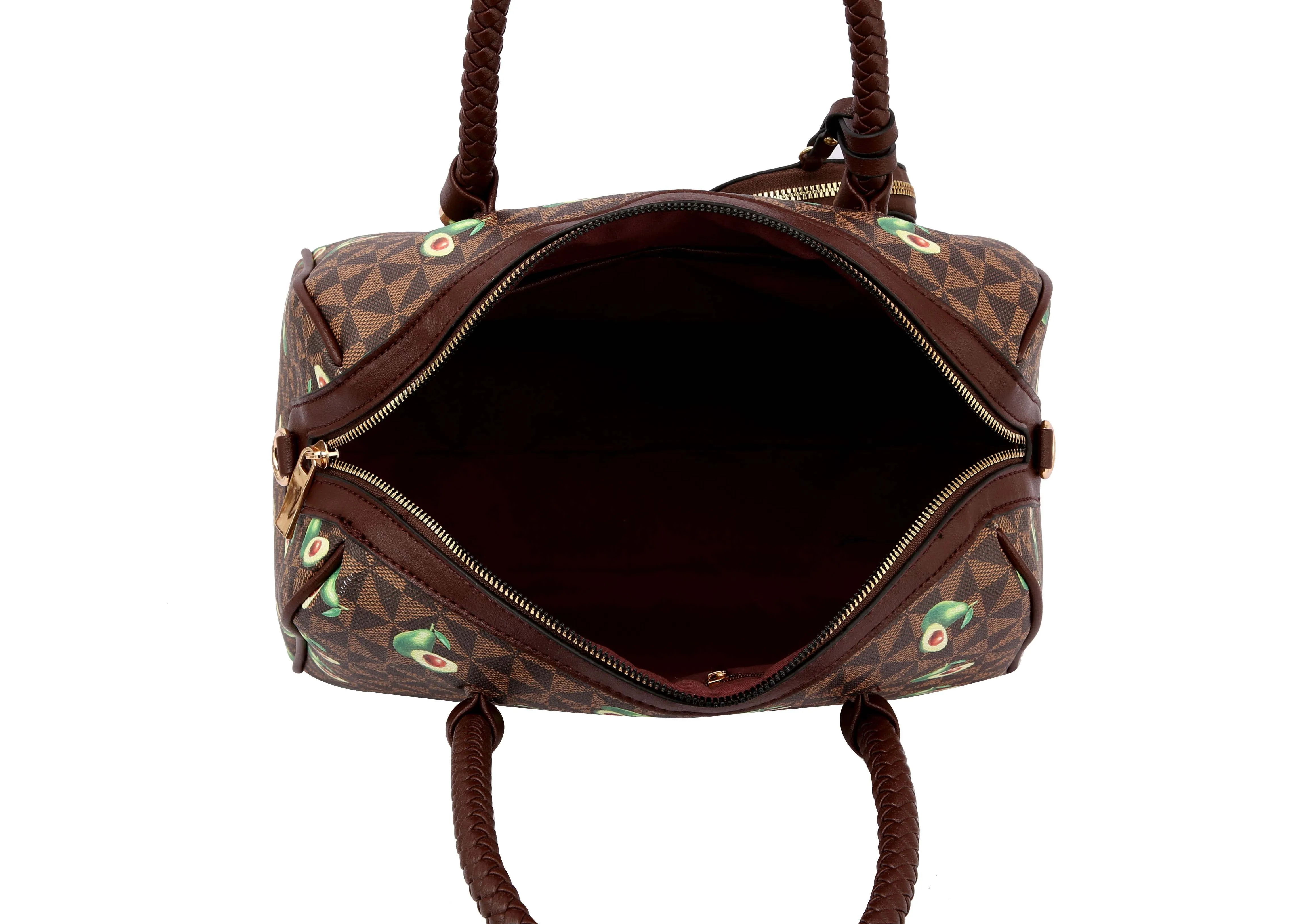 Fashion Monogram Avocado Satchel with Wallet