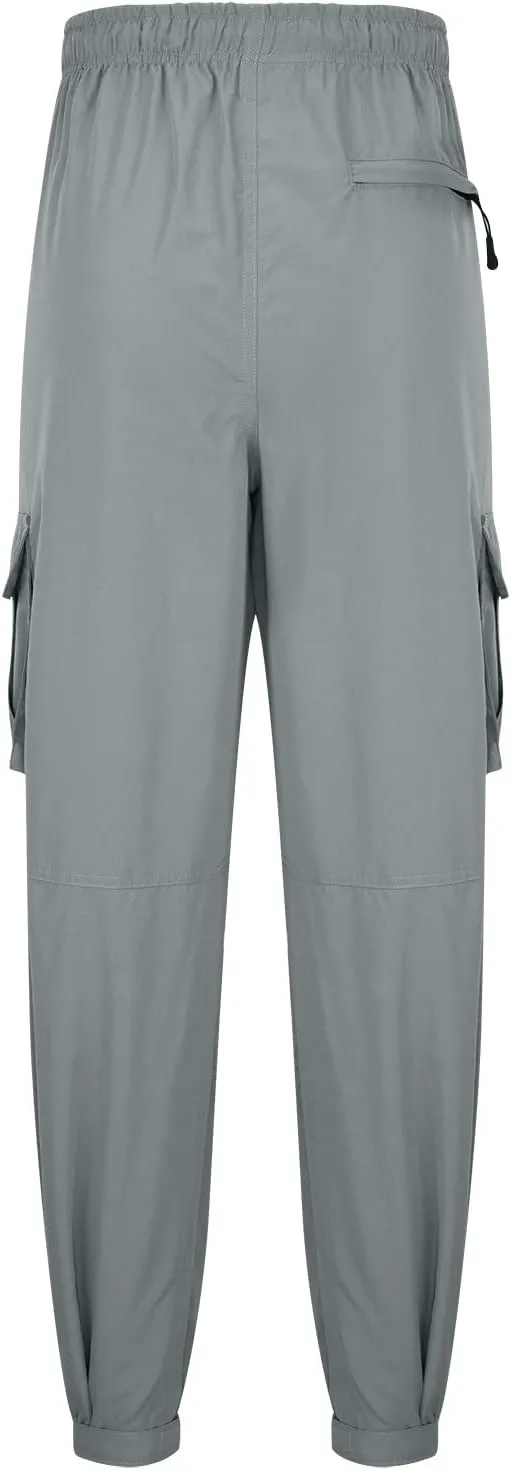 Finelylove Mens Big and Tall Sweatpants Elastic Waist Straight Fit Cargo Sweatpants Casual Stretch Workout Hiking Pants