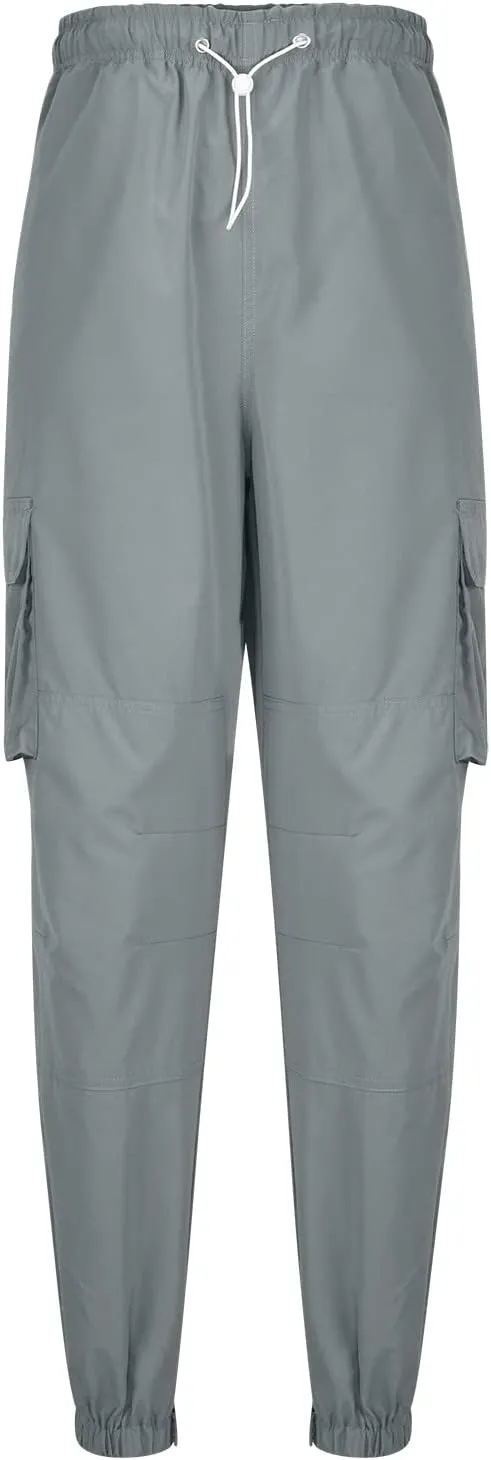 Finelylove Mens Big and Tall Sweatpants Elastic Waist Straight Fit Cargo Sweatpants Casual Stretch Workout Hiking Pants