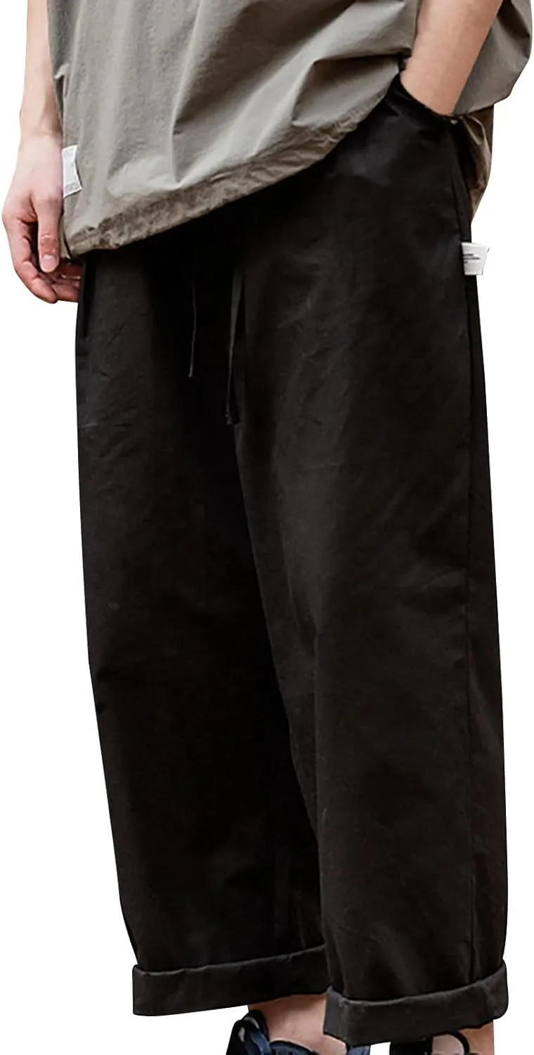 GIERIDUC Mens Cargo Sweatpants Mens Elasticated Waist Corduroy Trousers Extra Long Walking Trousers Best Sweat Pants for Men
