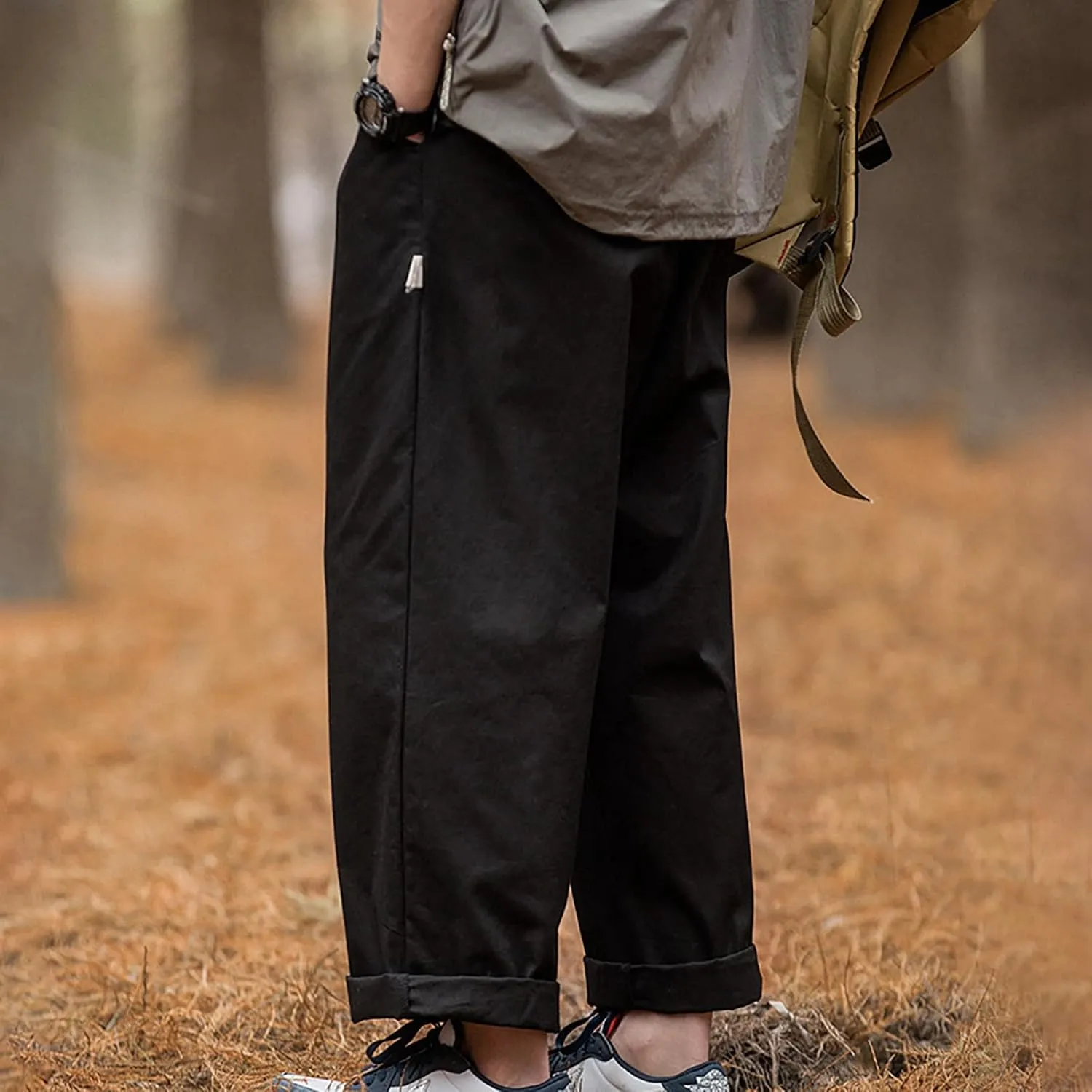 GIERIDUC Mens Cargo Sweatpants Mens Elasticated Waist Corduroy Trousers Extra Long Walking Trousers Best Sweat Pants for Men