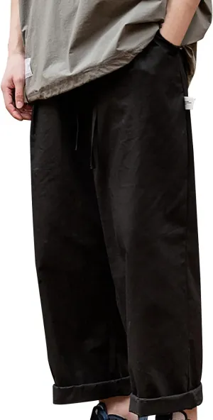 GIERIDUC Mens Cargo Sweatpants Mens Elasticated Waist Corduroy Trousers Extra Long Walking Trousers Best Sweat Pants for Men