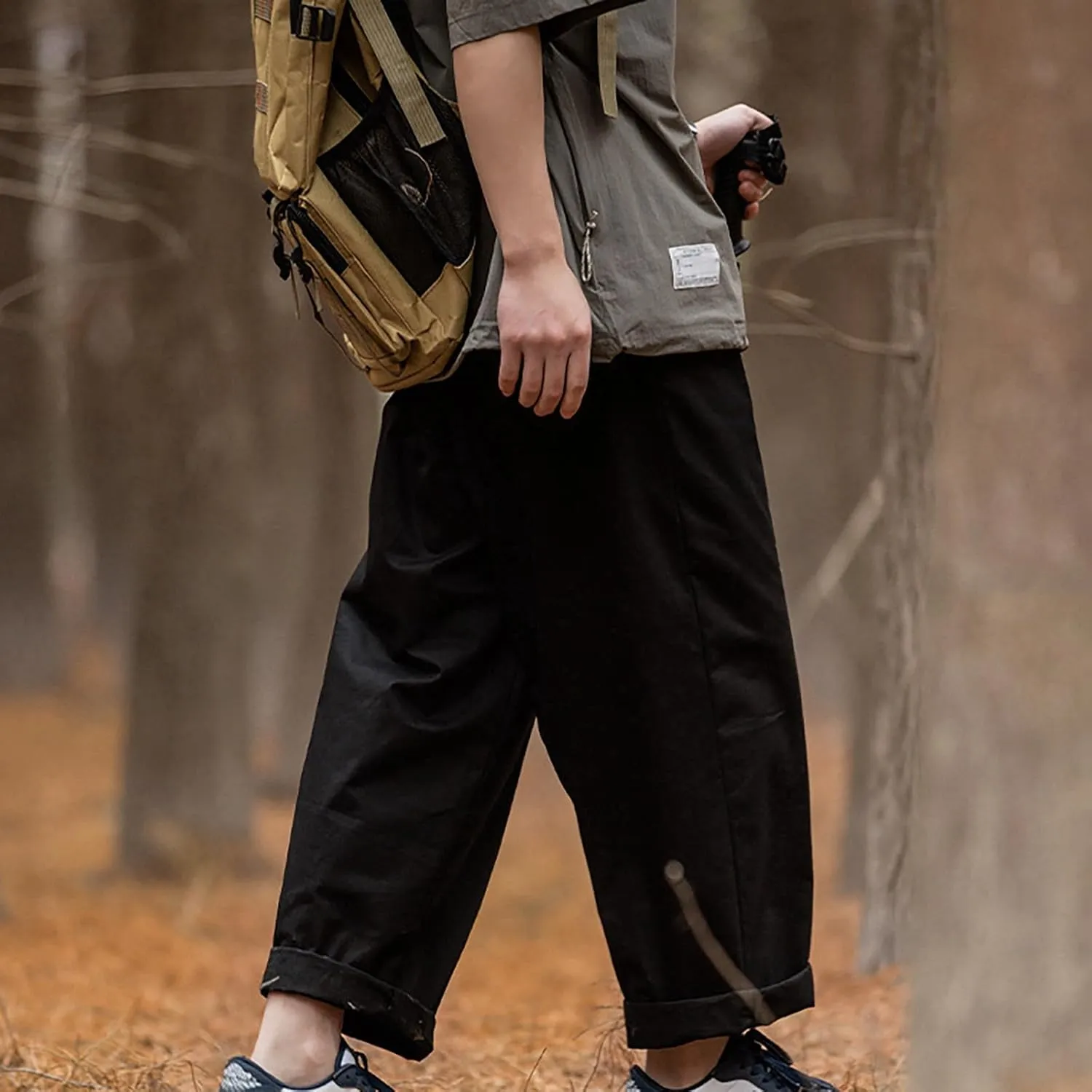 GIERIDUC Mens Cargo Sweatpants Mens Elasticated Waist Corduroy Trousers Extra Long Walking Trousers Best Sweat Pants for Men