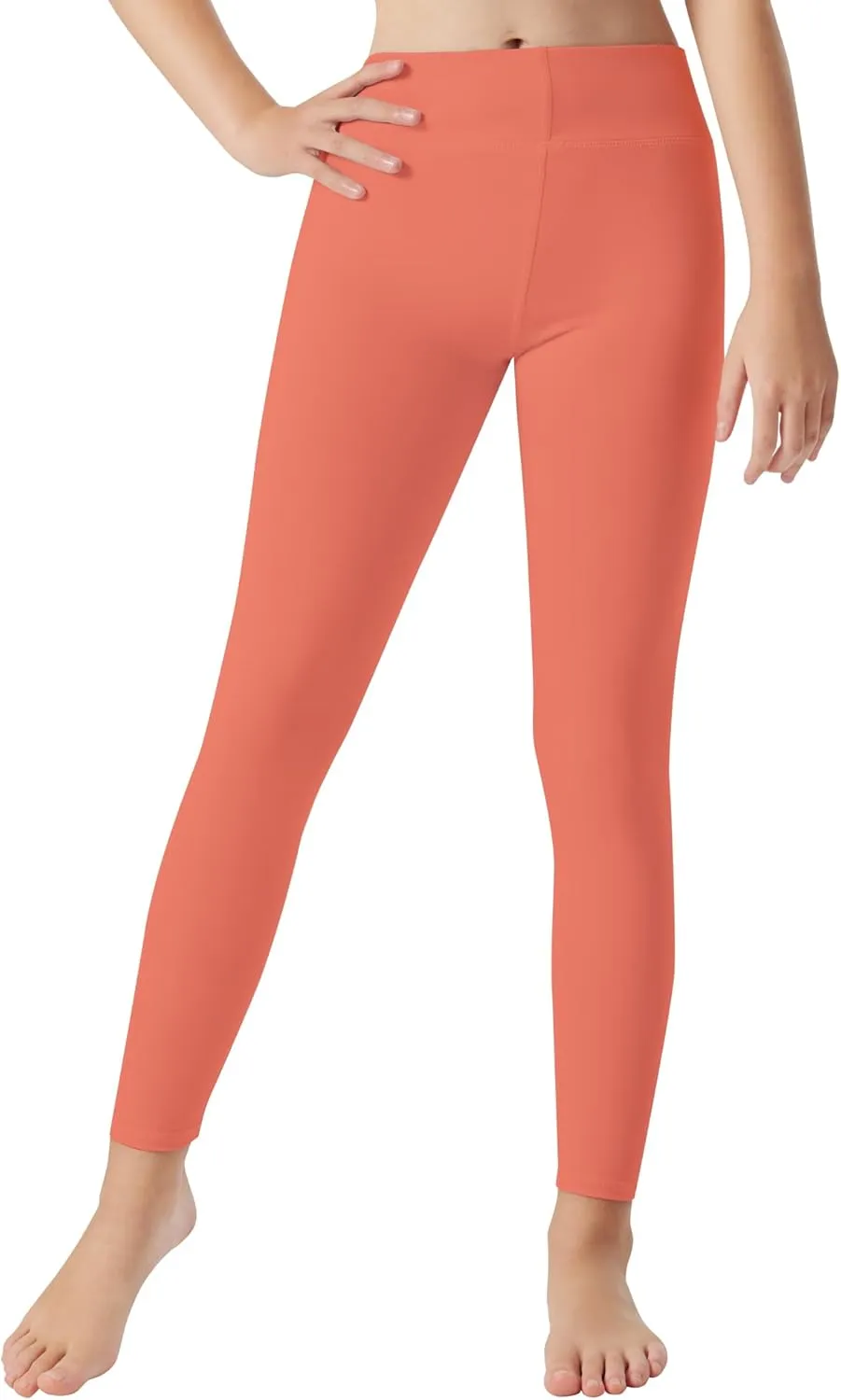 Girls Athletic Leggings High Waisted Kids Yoga Dance Pants Teen Soft Workout Running Sport Compression Tights