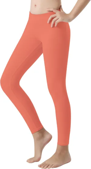 Girls Athletic Leggings High Waisted Kids Yoga Dance Pants Teen Soft Workout Running Sport Compression Tights
