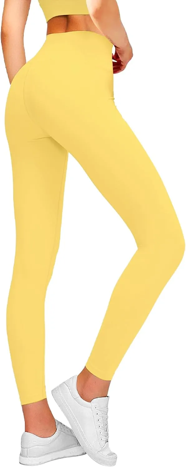 Girls Athletic Leggings Kids Lounge Workout Yoga Pants Solid Color High Waist Dance Running Active Tight for Teen