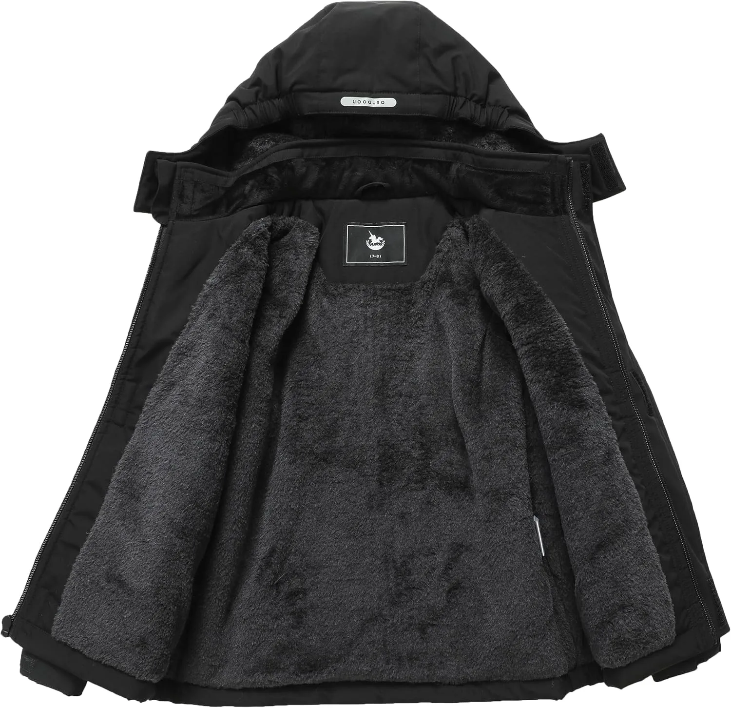 Girl's Ski Jacket Winter Outdoor Warm Snow Coat Kid's Snowboarding Windproof Jacket with Hood