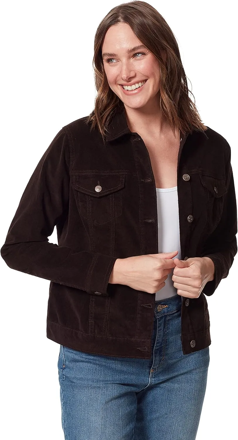 Gloria Vanderbilt Women's Amanda Corduroy Jean Jacket Standard