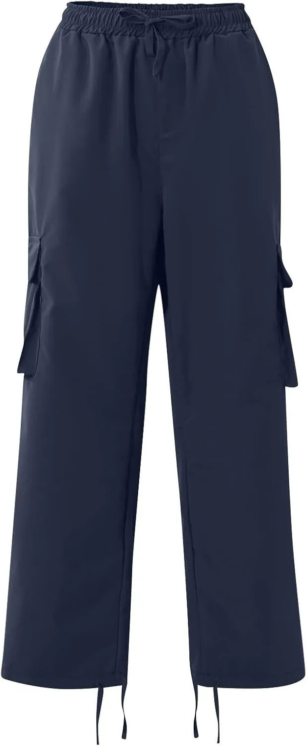 GOFULY Cargo Pants Mens Baggy Drawstring Elastic Waist Sweat Pants Tall with Multi Pockets Pants Casual Joggers Trousers