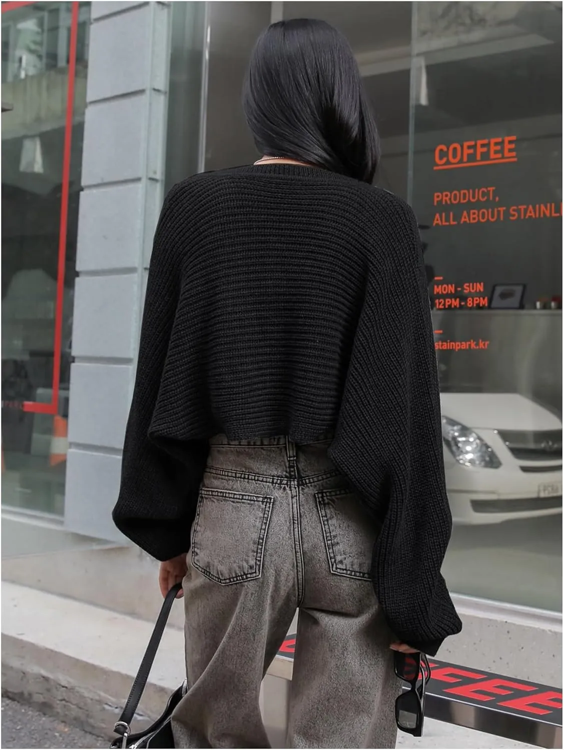GORGLITTER Women's Long Sleeve Bolero Shrug Open Front Knit Cropped Cardigan Sweater Shrugs