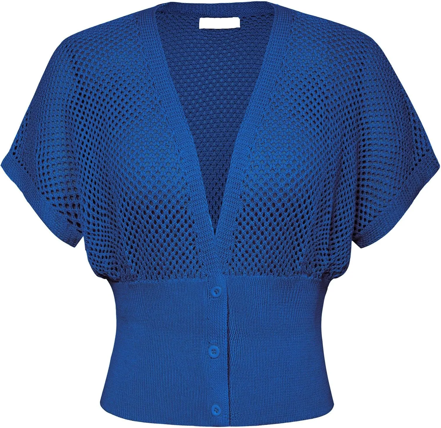 GRACE KARIN 2025 Women Short Sleeve Crochet Cardigan Summer Draped V-Neck Bolero Shrug Sweater Hollow Out Beach Cover Up