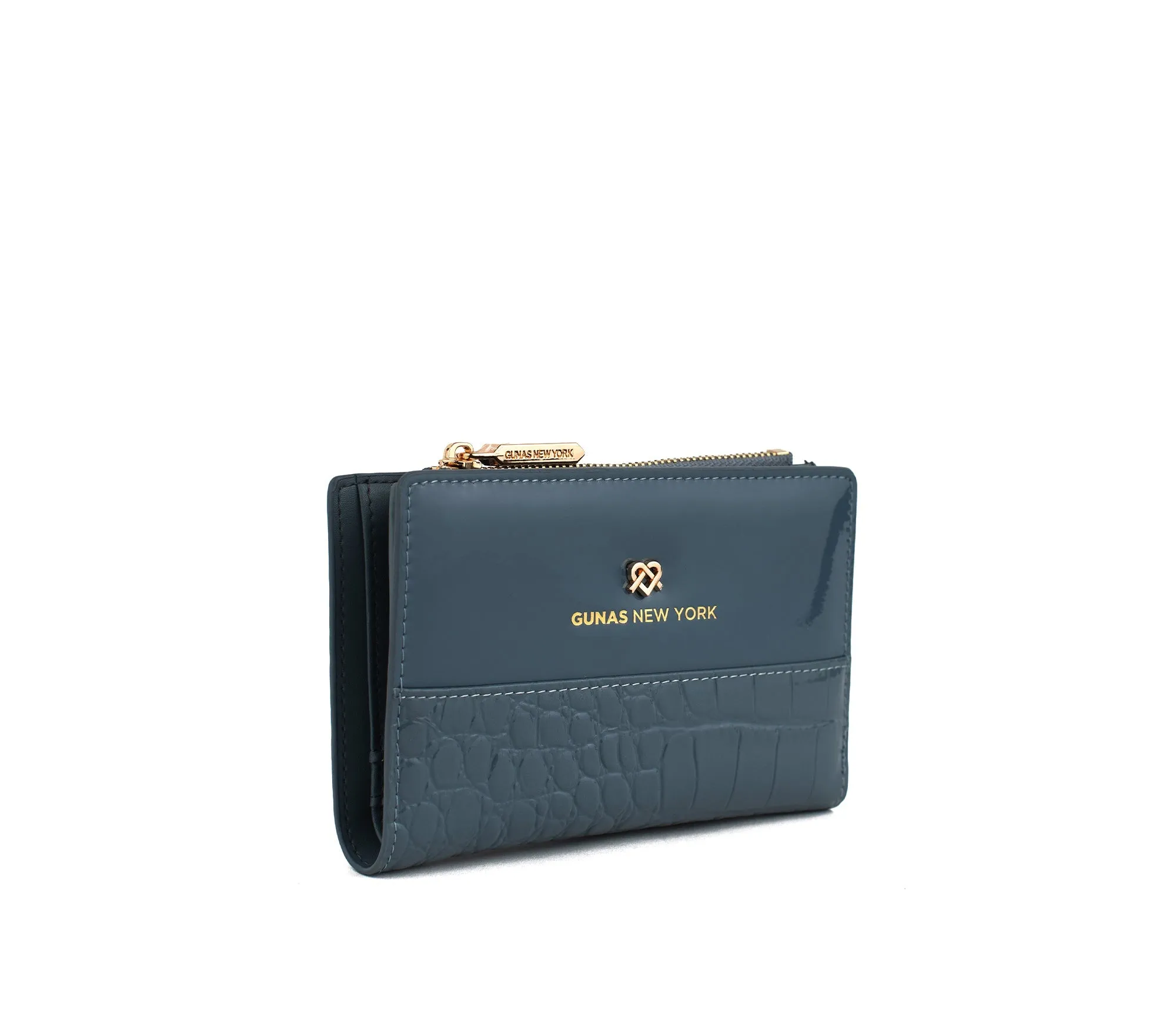 Gunas New York Madison Blue Vegan Leather Wallet