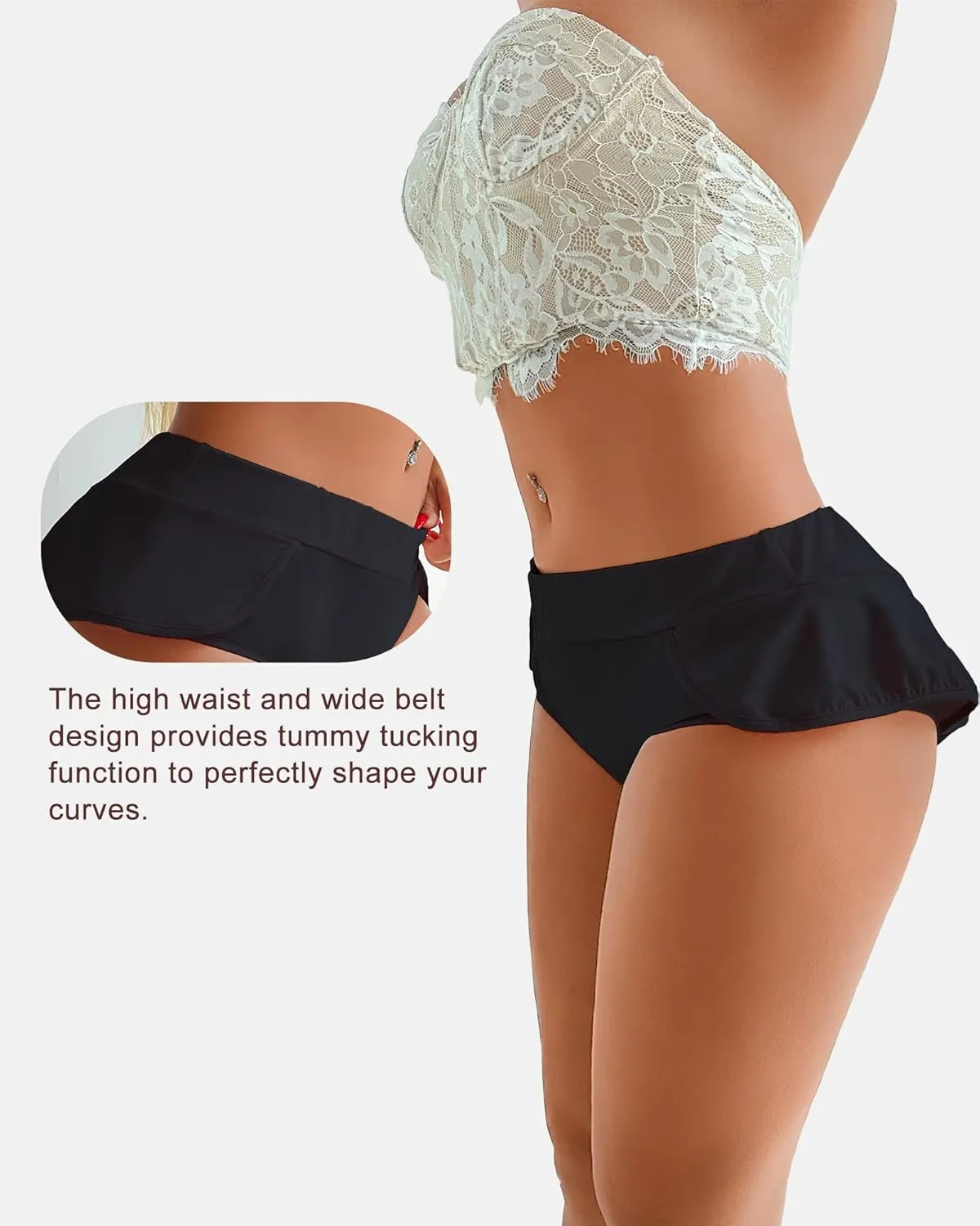 High Waist Workout Gym Shorts Dance Skirts Sexy Club Hot Pants Yoga Booty Shorts Active Butt Lifting Sports Leggings