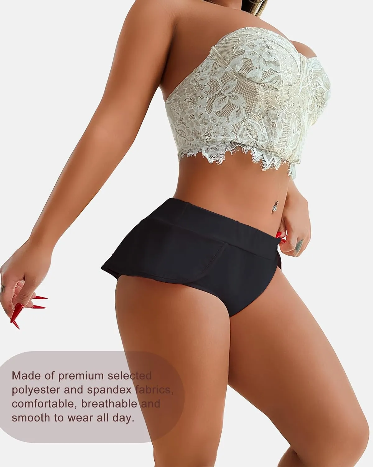 High Waist Workout Gym Shorts Dance Skirts Sexy Club Hot Pants Yoga Booty Shorts Active Butt Lifting Sports Leggings