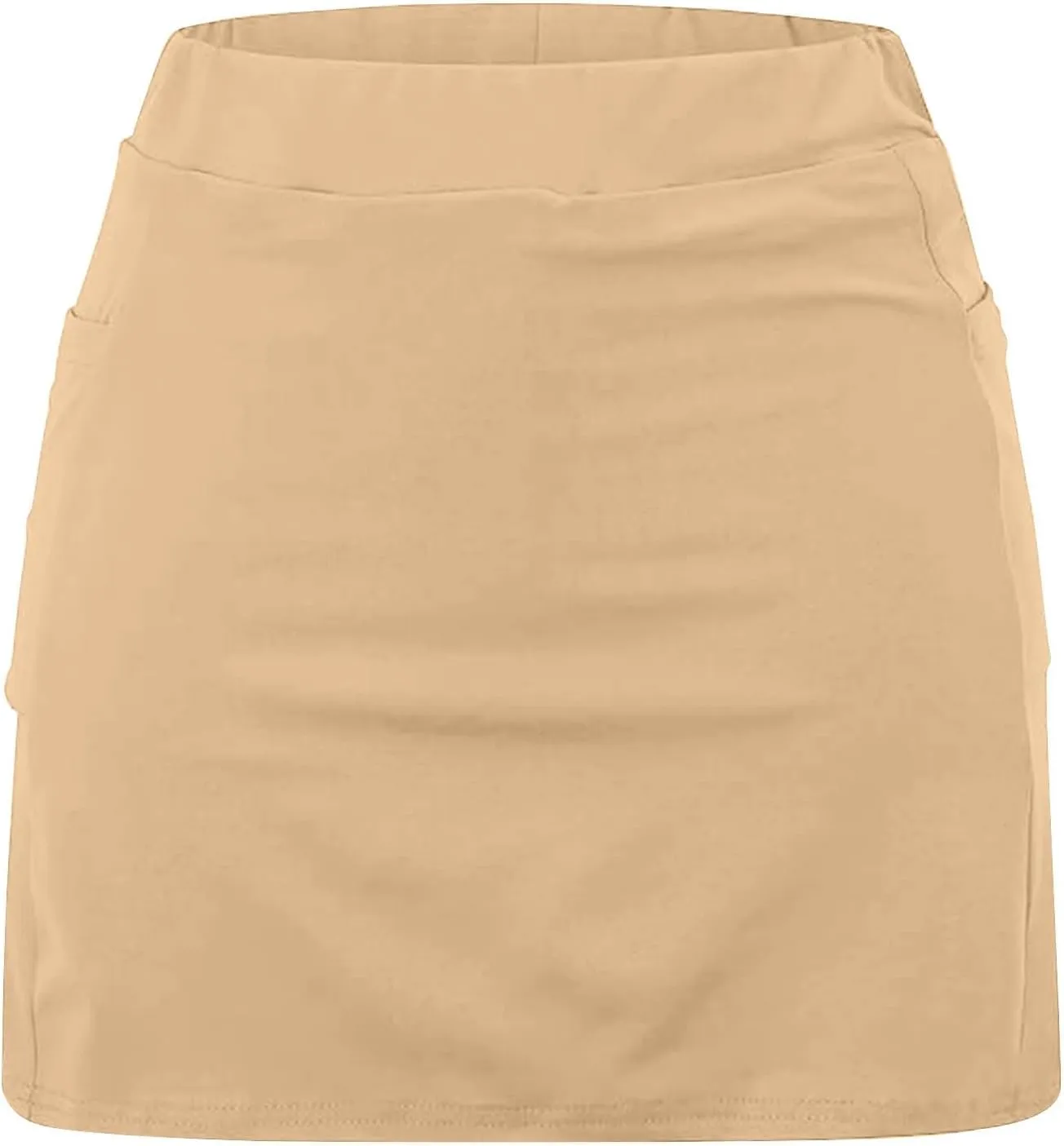 High Waisted Tennis Skirt for Women with Inner Shorts Plus Size Athletic Skorts Solid Casual Workout Built-in Shorts