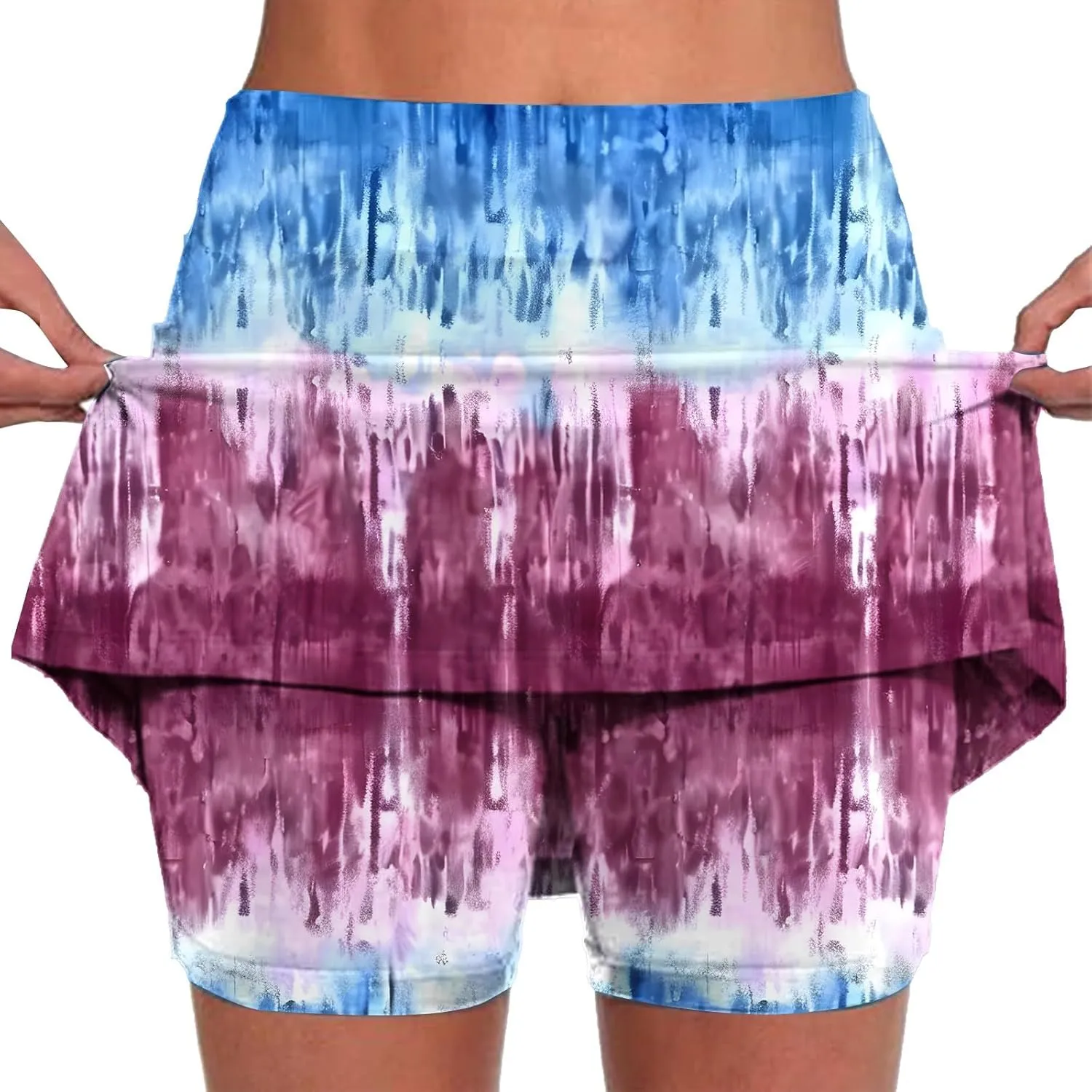 hlysgo Athletic Skirt with Shorts Womens High Waisted Tennis Skirt Plus Size Skort Shorts for Running Golf Workout Sports