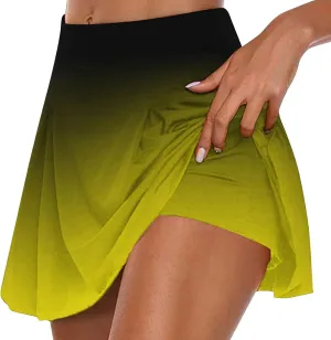 hlysgo Women Tennis Skirts High Waisted Athletic Skorts Summer Running Workout Skort Shorts 2 in 1 Sport Pickleball Shorts