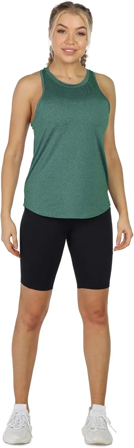 icyzone Women's Racerback Workout Tank Tops - Athletic Yoga Tops, Running Exercise Gym Shirts (Pack of 3)