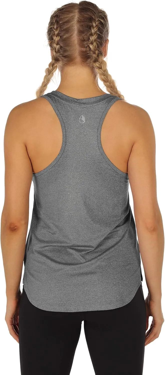 icyzone Women's Racerback Workout Tank Tops - Athletic Yoga Tops, Running Exercise Gym Shirts (Pack of 3)