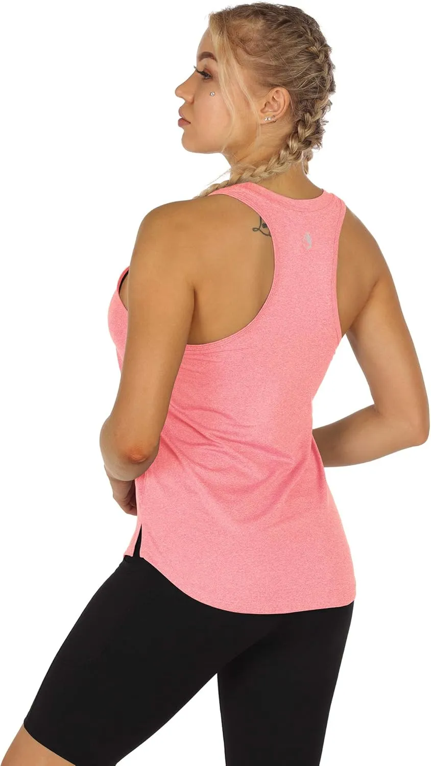 icyzone Women's Racerback Workout Tank Tops - Athletic Yoga Tops, Running Exercise Gym Shirts (Pack of 3)