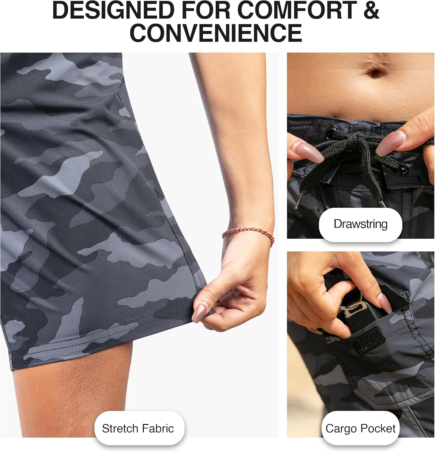 Kanu Surf Women's Marina Solid Stretch Boardshort (Reg & Plus Sizes)