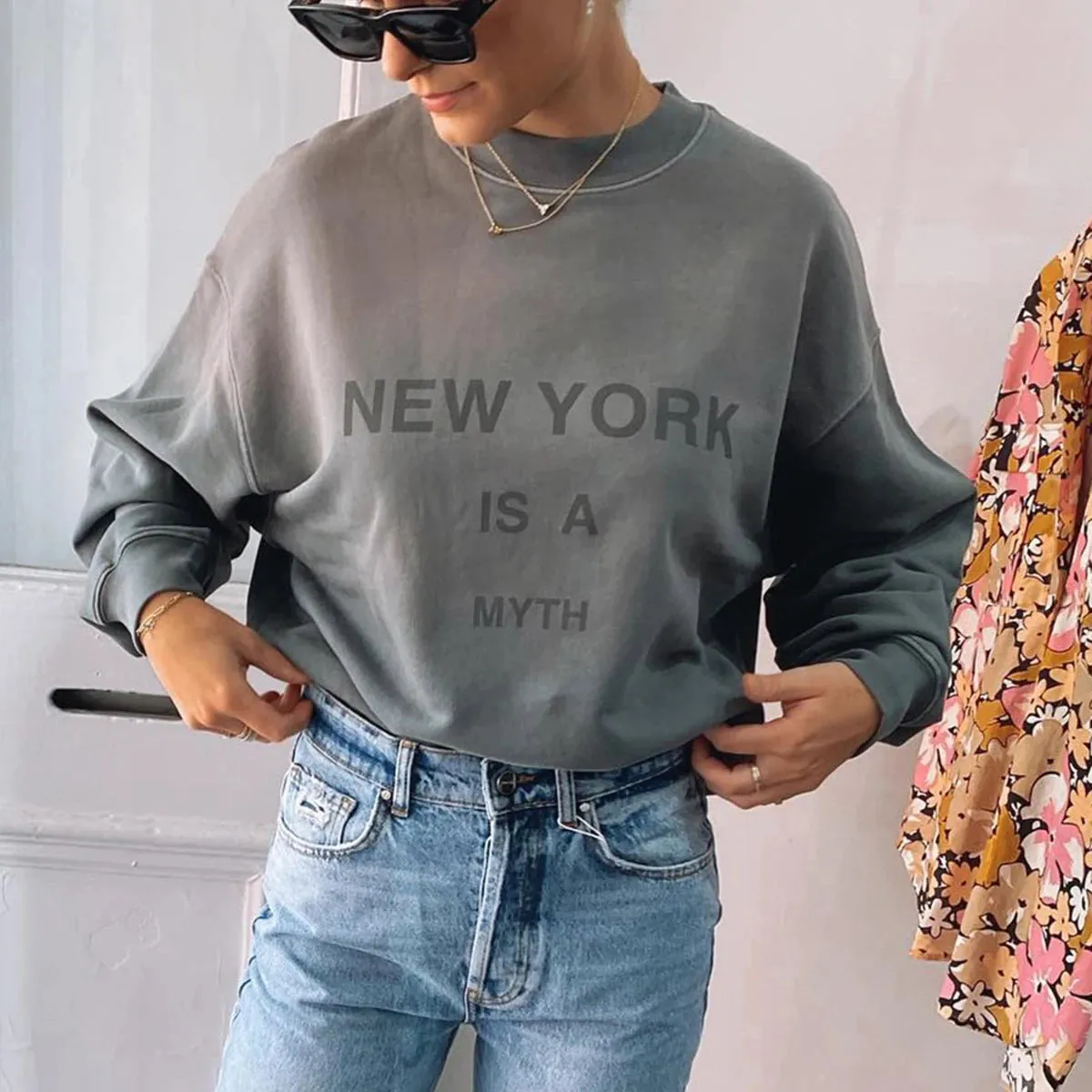 Lady Glams Washed Vintage Sweatshirts for Women