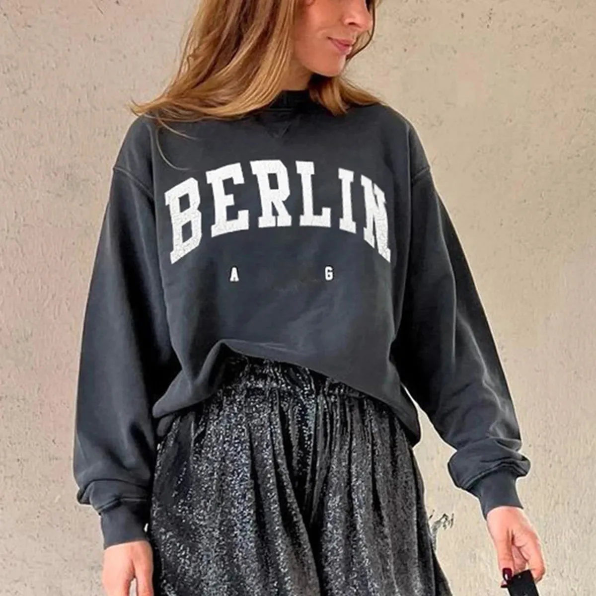 Lady Glams Washed Vintage Sweatshirts for Women