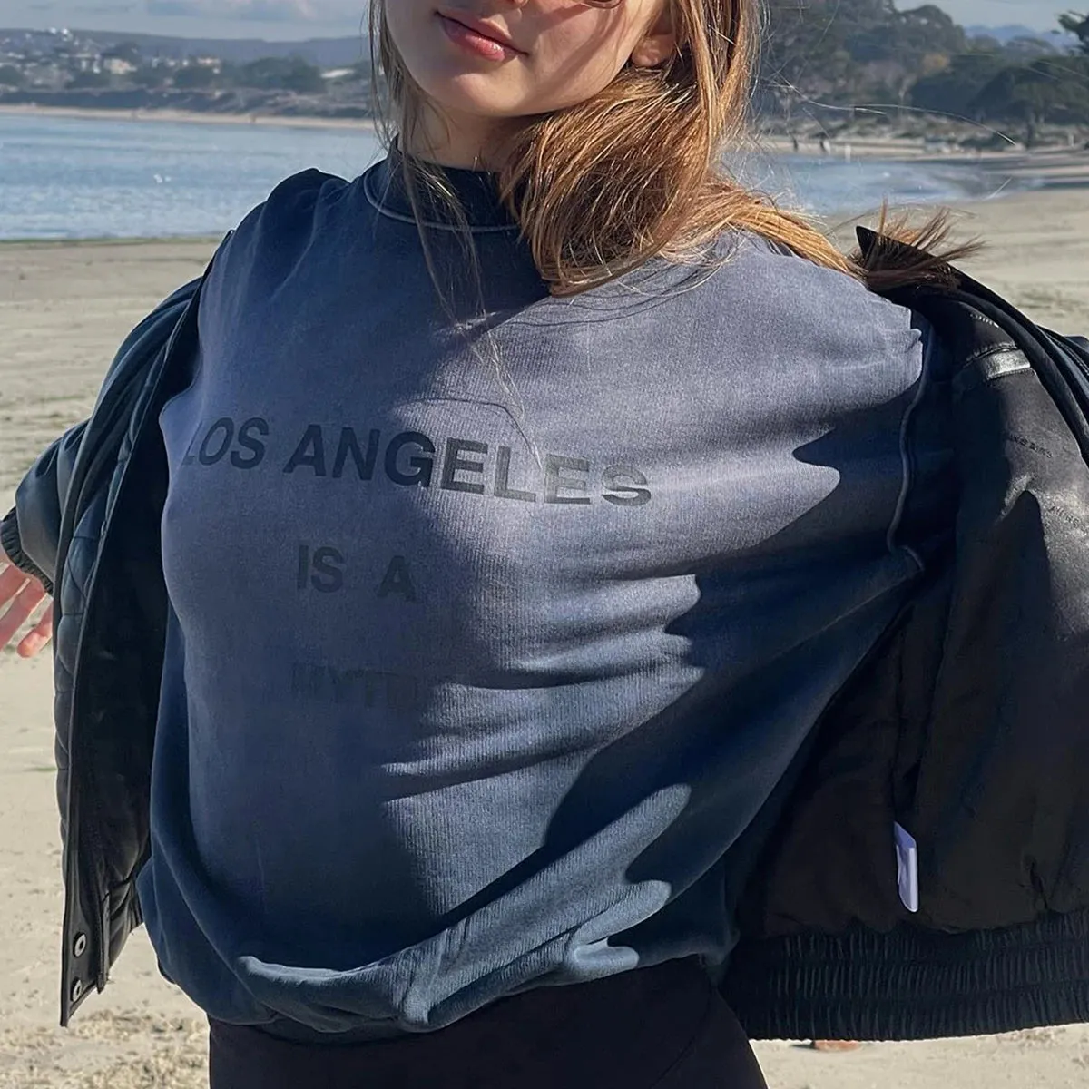 Lady Glams Washed Vintage Sweatshirts for Women