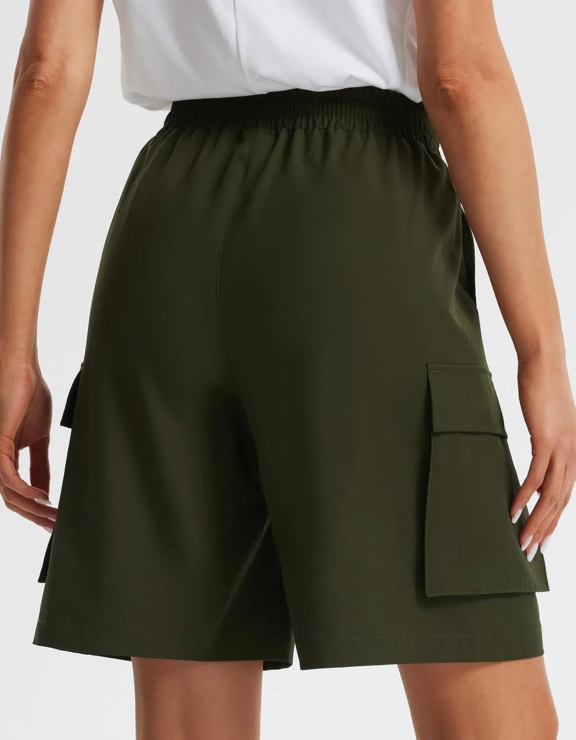 Libin Women's Hiking Cargo Shorts Wide Leg Bermuda Shorts Knee Length Lightweight Quick Dry Casual Short for Summer Travel
