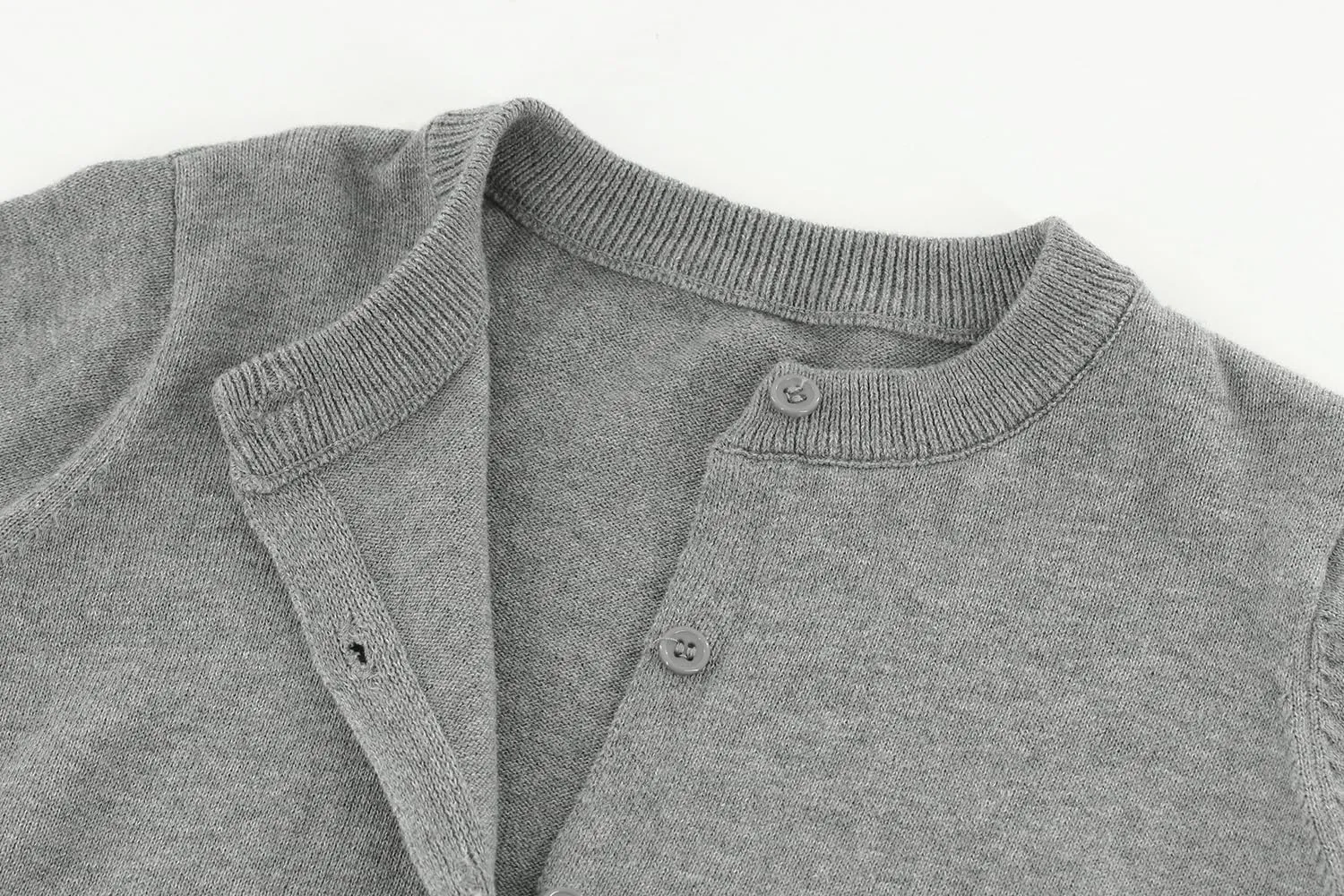 Little Kid Girls Cardigan Sweaters School Uniforms Cotton Crew Neck Knit Sweater Toddler 4Years -14 Years