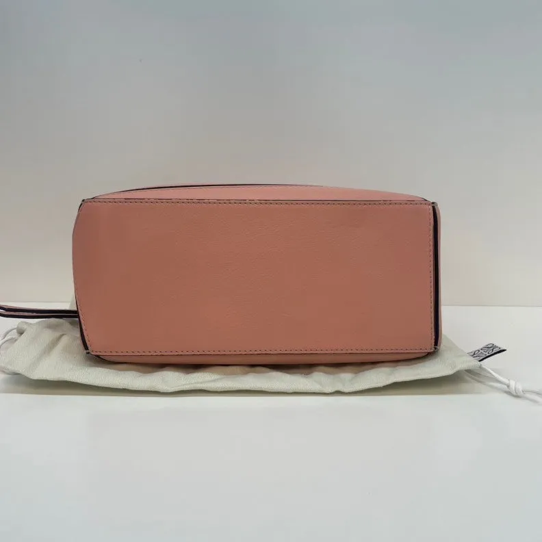 Loewe Pink Puzzle Calfskin Crossbody Handbag Medium
