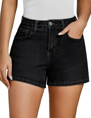 luvamia Jean Shorts for Women High Waisted Trendy Summer Casual Wide Leg Stretchy Denim Jorts Distressed Cut Off Shorts