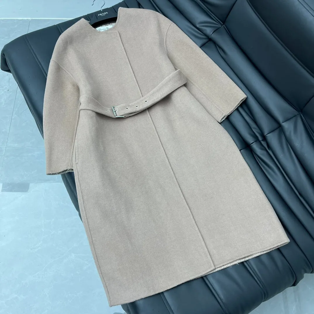 Luxury Christian Dior  Wrap Coat 001