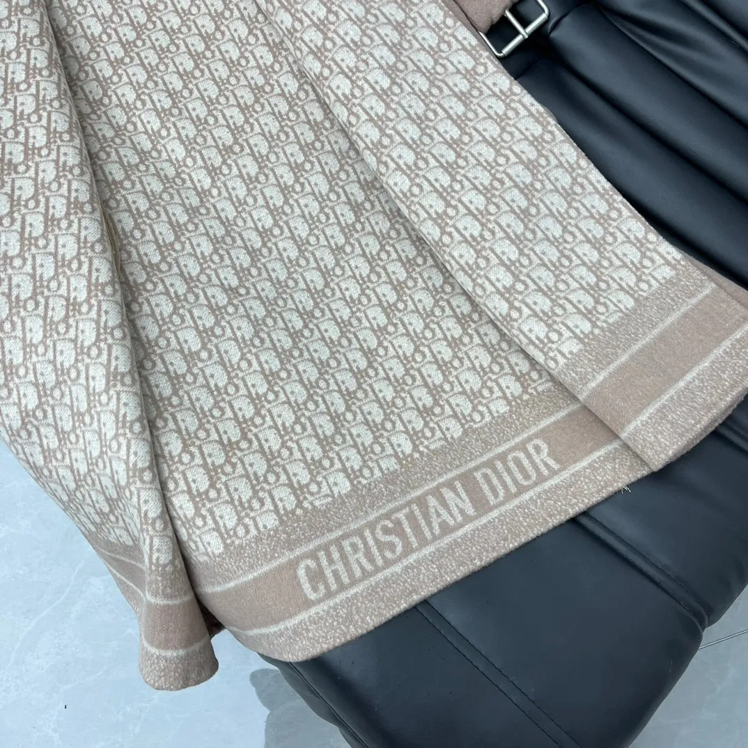 Luxury Christian Dior  Wrap Coat 001