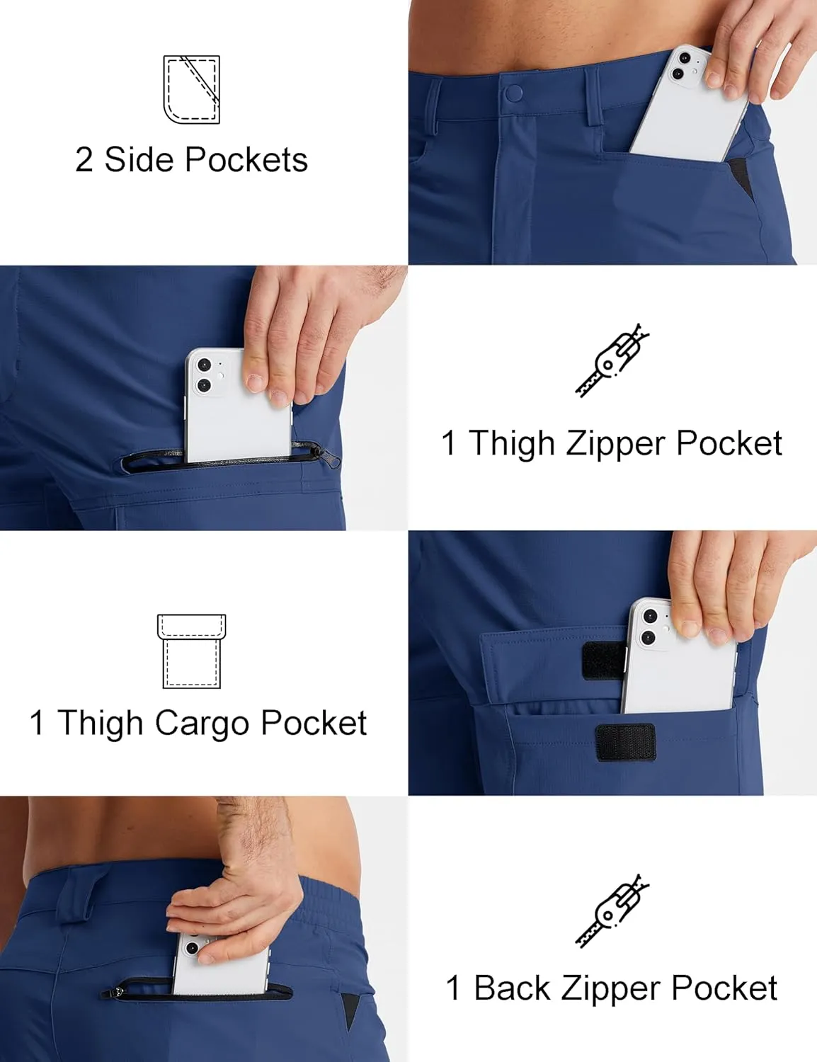 MAGCOMSEN Men's Hiking Cargo Shorts 9" Quick Dry Lightweight Summer Casual Shorts for Men Work Golf Outdoor 5 Pockets