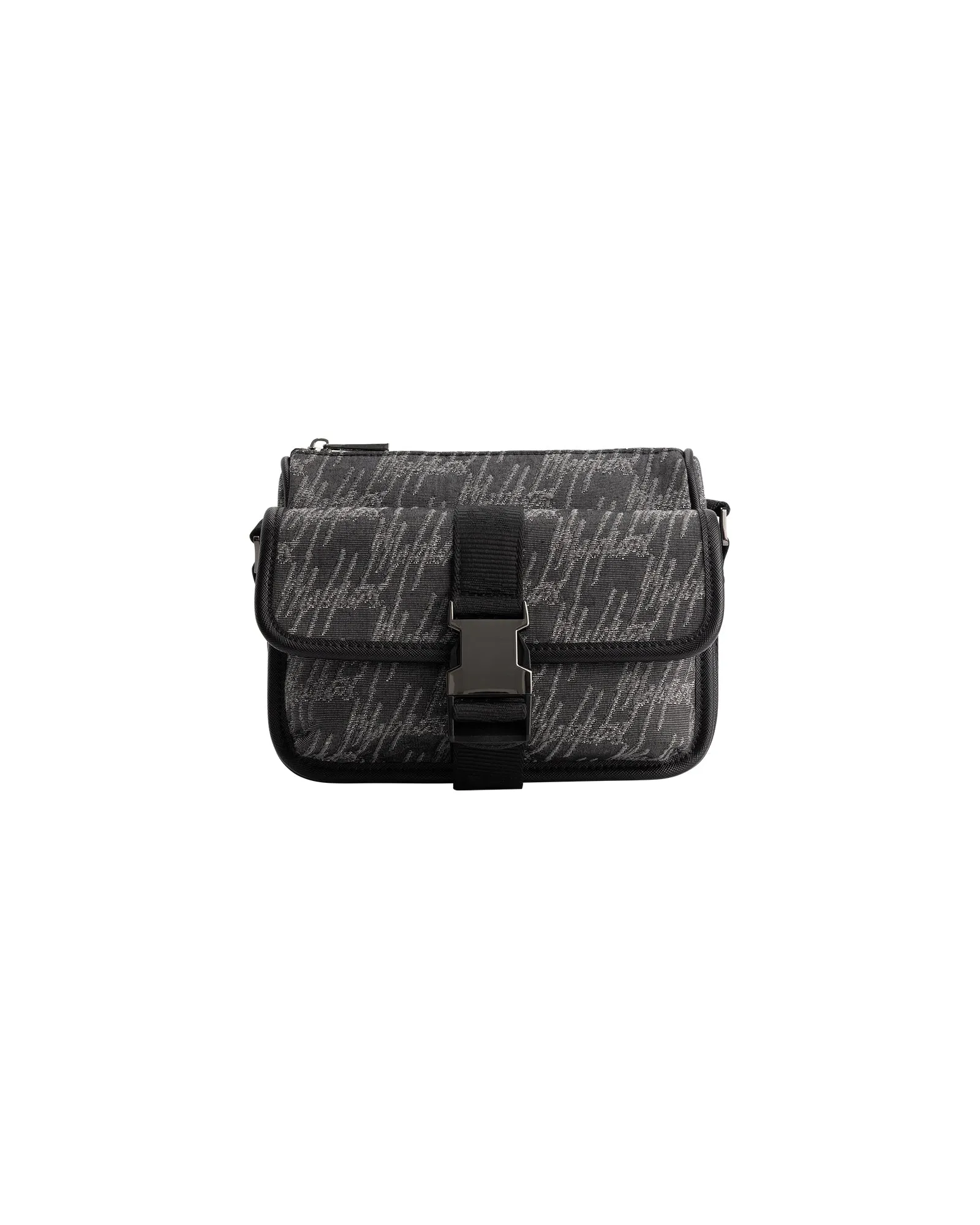 Malelions Monogram Messenger Bag | Black