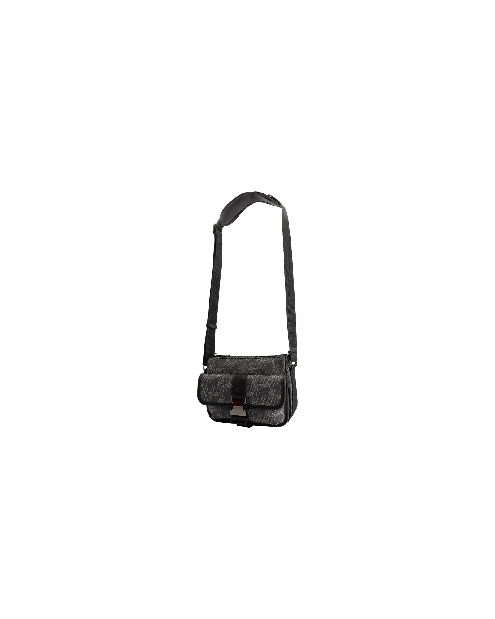Malelions Monogram Messenger Bag | Black
