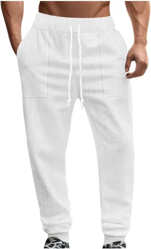 Men Slim Fit Cargo Pants Casual Outdoor Hiking Pants for Men Athletic Joggers Sweatpants Hiking Drawstring Sweatpants