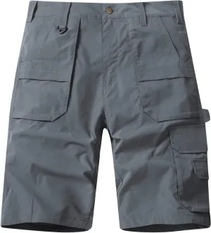 Men's Big and Tall Casual Outdoor Hiking Joggers Summer Cargo Shorts with Zipper Pckets