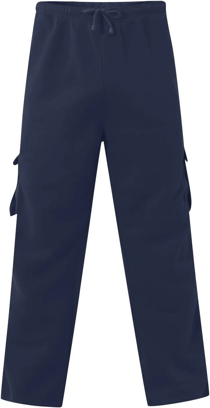 Mens Cargo Sweatpants with Pockets Stretch Drawstring Elastic Waist Sweatpants Slim Fit Pants 2024 Joggers Trousers