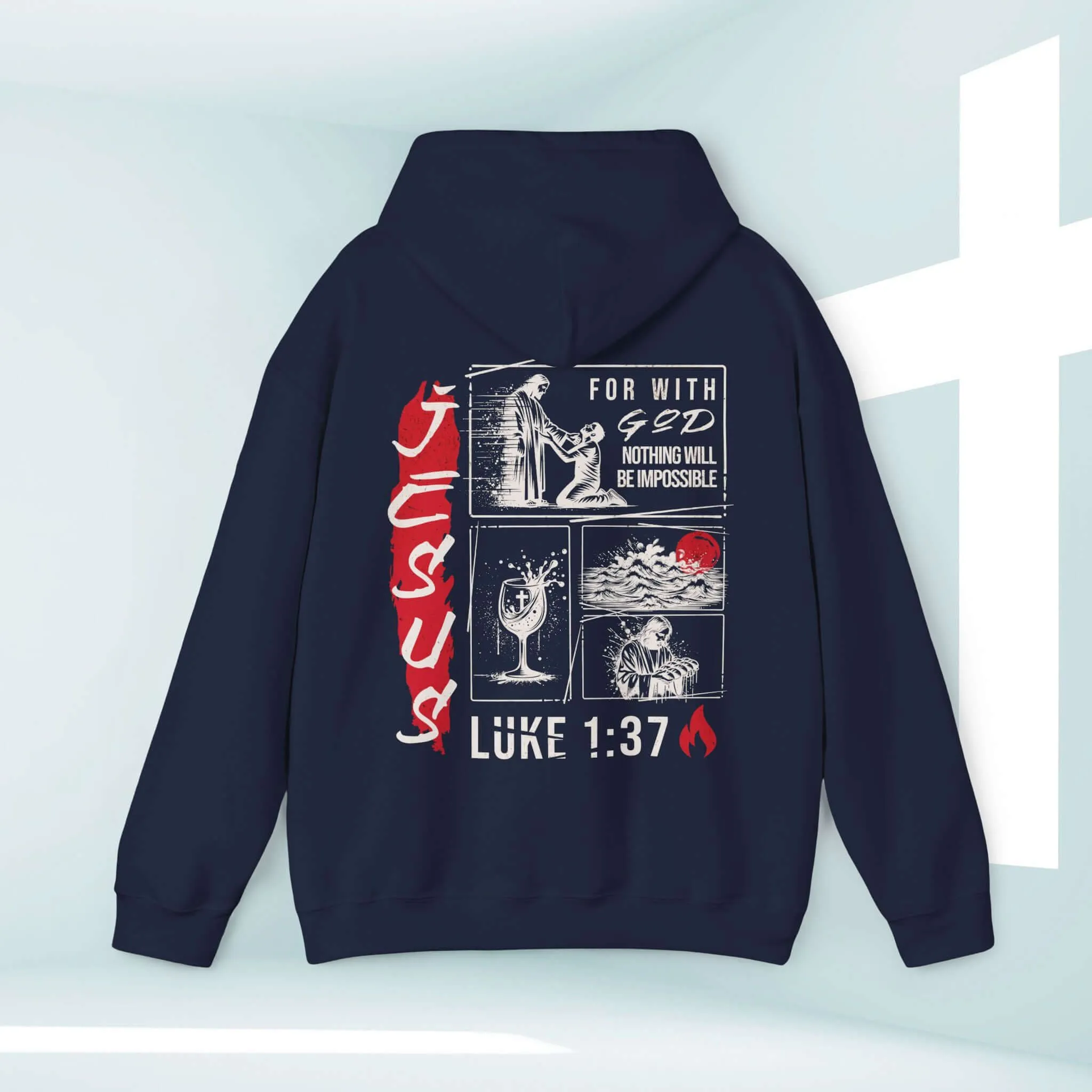 Mens Christian Jesus Hoodie, Bible Verse Religious Shirt For A Man Of Faith