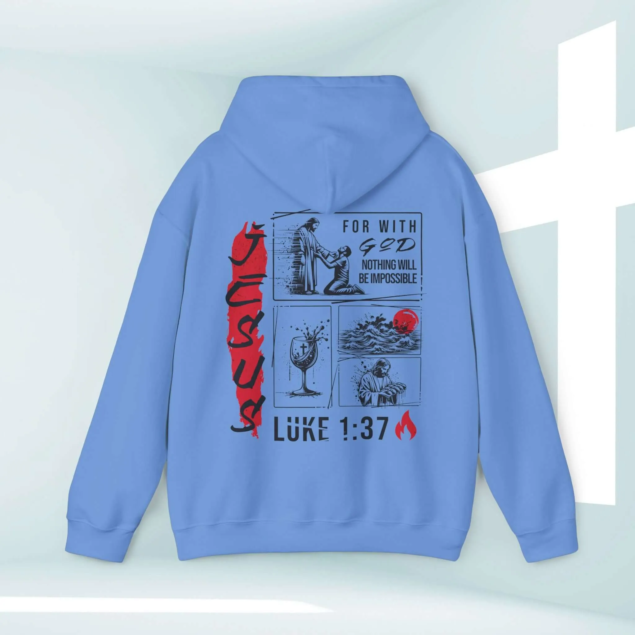 Mens Christian Jesus Hoodie, Bible Verse Religious Shirt For A Man Of Faith