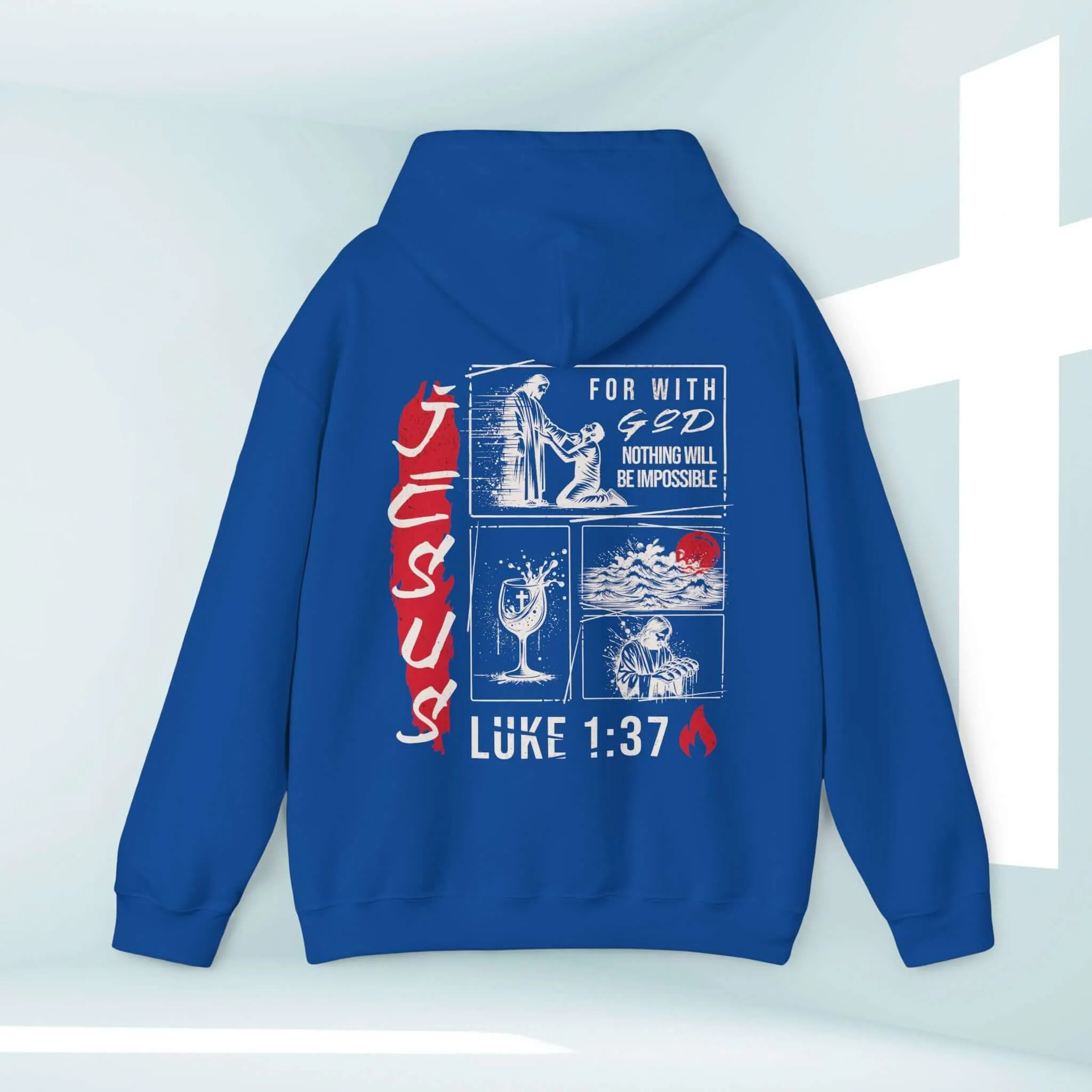 Mens Christian Jesus Hoodie, Bible Verse Religious Shirt For A Man Of Faith