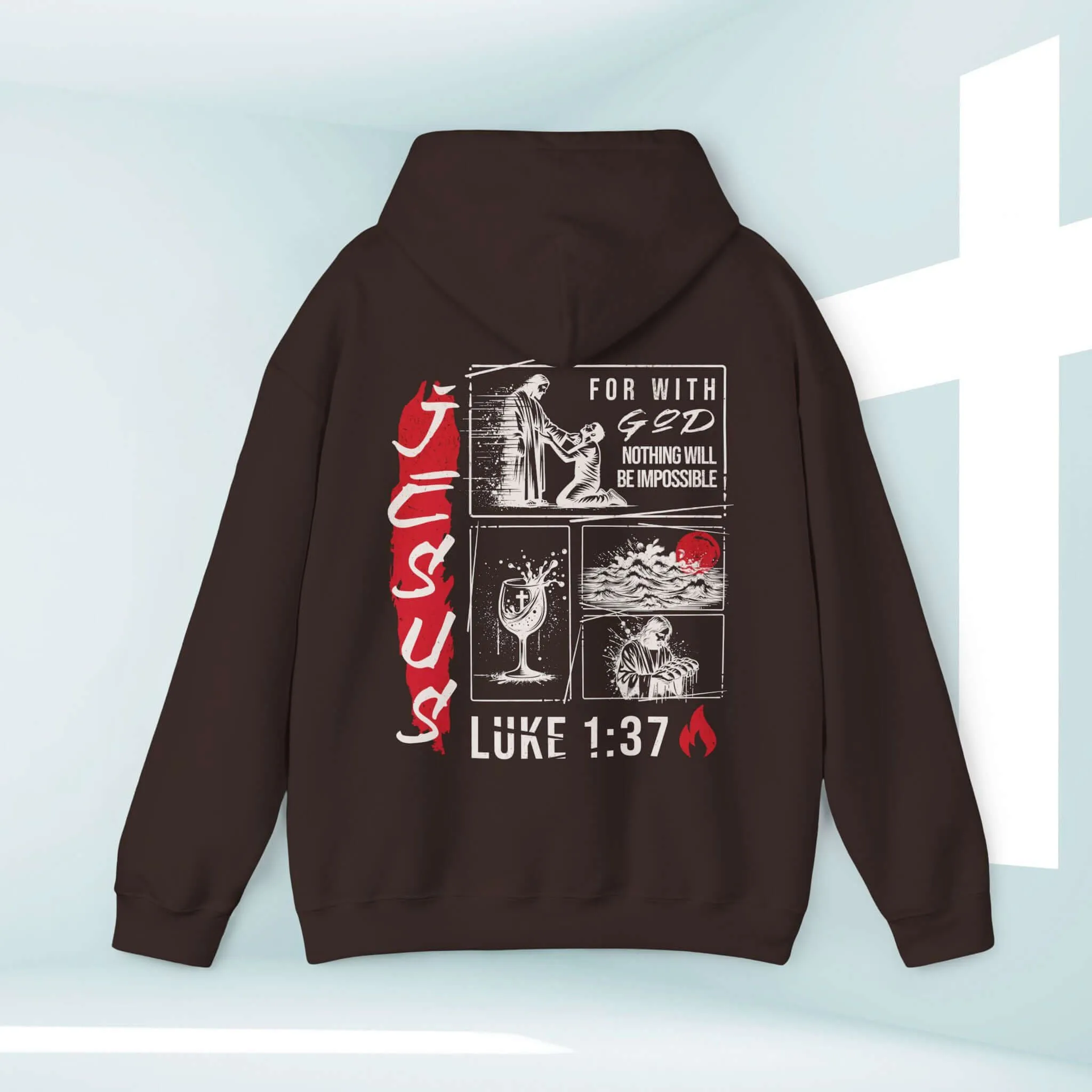 Mens Christian Jesus Hoodie, Bible Verse Religious Shirt For A Man Of Faith