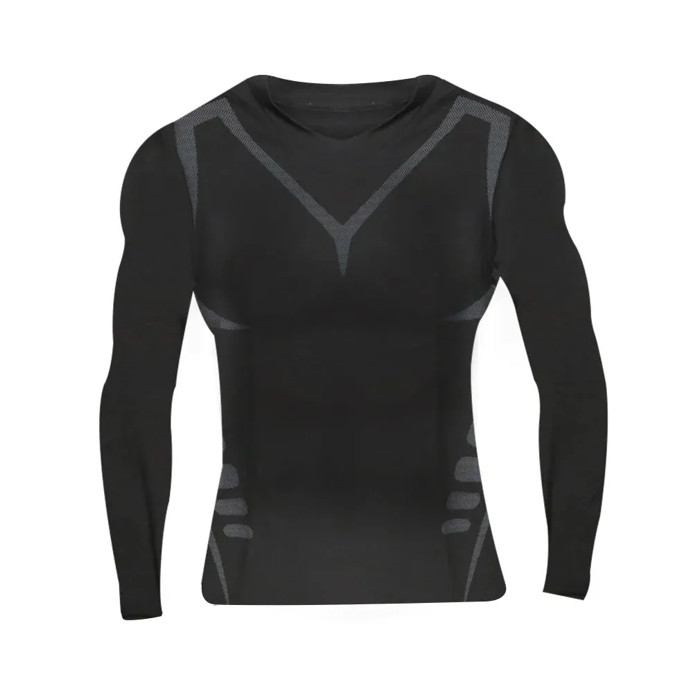 Men‘s Compression Shirts Quick Dry Stretch Shirts Sport Fitness Cycling Running T-Shirts Workout Training Underwear Gym Clothing