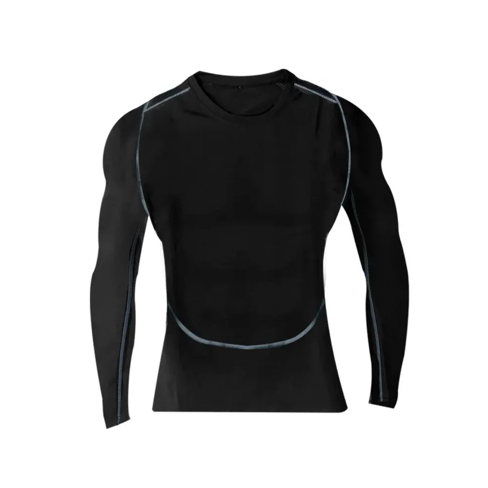 Men‘s Compression Shirts Quick Dry Stretch Shirts Sport Fitness Cycling Running T-Shirts Workout Training Underwear Gym Clothing