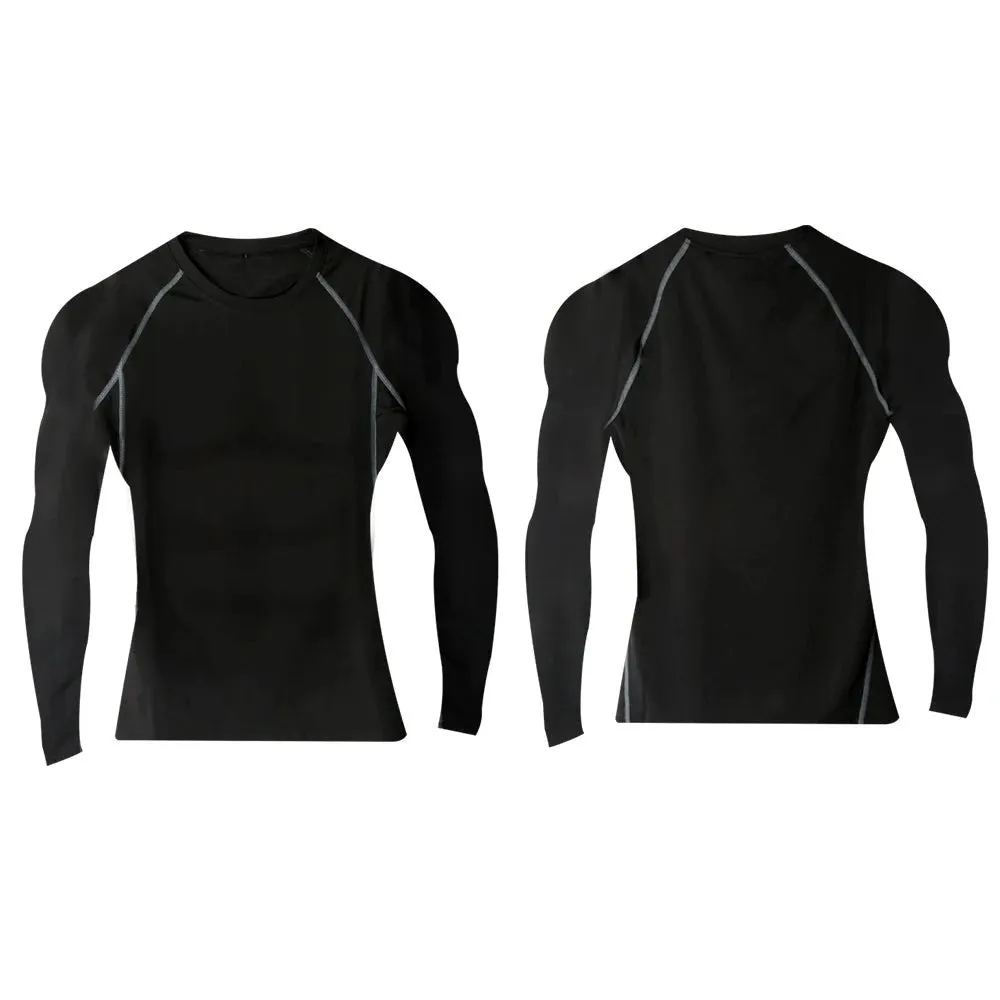 Men‘s Compression Shirts Quick Dry Stretch Shirts Sport Fitness Cycling Running T-Shirts Workout Training Underwear Gym Clothing